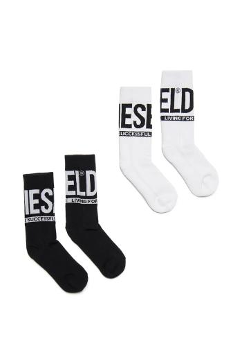 Detské ponožky Diesel SKM-ZRAYBIPACK SOCKS 2-pak čierna farba, 00J4MX