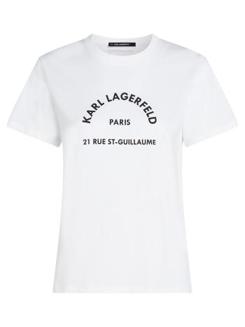 Karl Lagerfeld Póló 'Rue St-Guillaume'  fekete / fehér