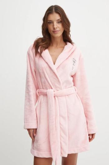 Župan Juicy Couture HOODED ROBE ružová farba, JCLRB224505