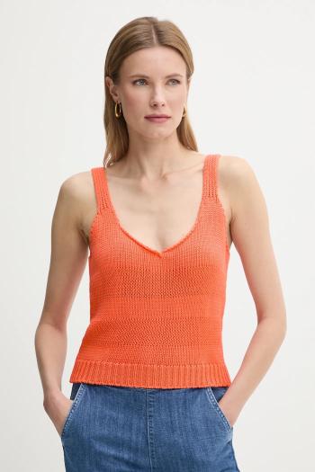 Bavlnený top United Colors of Benetton oranžová farba, 1898DH018