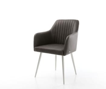 Jedálenská stolička Greg-Flex antracit vintage kužeľová podnož