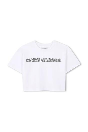 Detské bavlnené tričko Marc Jacobs biela farba, W60461