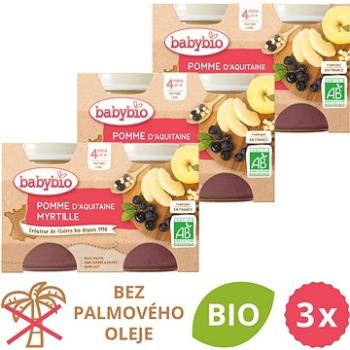 BABYBIO Jablko a čučoriedky 3× (2× 130 g) (BABY11823s)