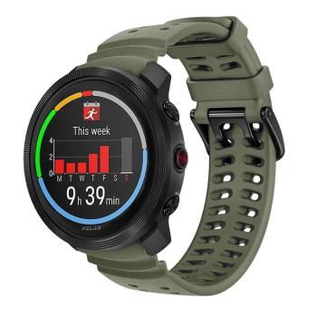 SILICONE Vymeniteľný remienok pre Polar Vantage M3 tmavozelený