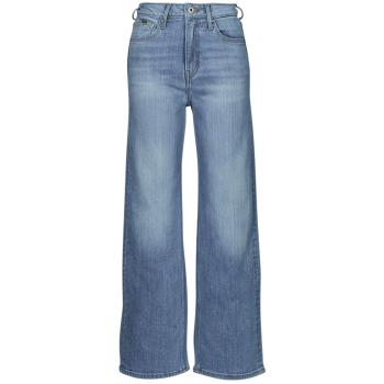 Pepe jeans  WIDE LEG JEANS UHW  Rifle flare / široké Modrá