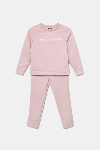 Tepláková súprava The North Face KID POLY SET ružová farba, NF0A89H30UI1