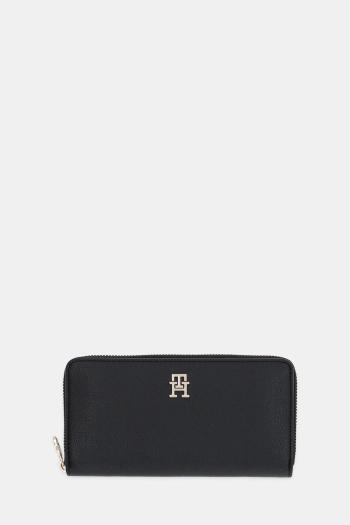Peňaženka Tommy Hilfiger dámska, čierna farba, AW0AW17482