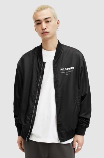 AllSaints bomber dzseki UNDERGROUND BOMBER férfi, fekete, átmeneti, MJ561Z