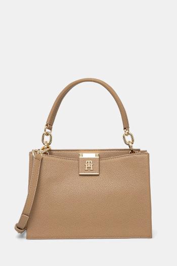 Kabelka Tommy Hilfiger béžová farba, AW0AW17190