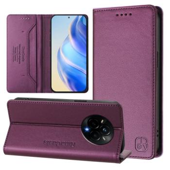 RINA Zaklápacie puzdro pre Realme 14 Pro 5G tmavofialové