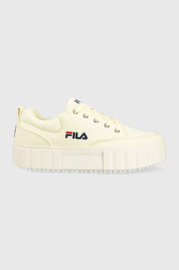 Tenisky Fila Sandblast dámske, žltá farba, FFW0062