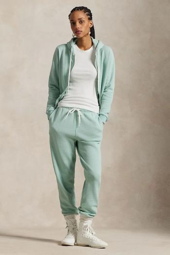 Bavlnené tepláky Polo Ralph Lauren zelená farba, jednofarebné, 211935585