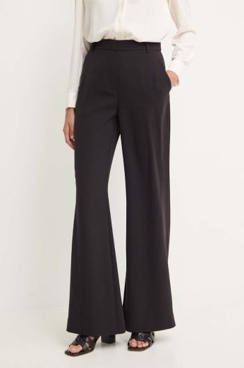Nohavice Calvin Klein dámske, čierna farba, zvony, vysoký pás, K20K207155