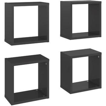 Shumee - Nástenné kocky 4 ks sivé s vysokým leskom 26×15×26 cm, 807050