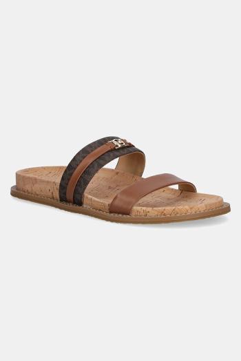 Šľapky MICHAEL Michael Kors Mandy dámske, hnedá farba, 40S5MAFS3L.227