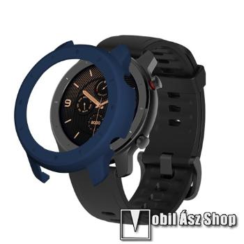 Okosóra műanyag védő tok / keret - SÖTÉTKÉK - Xiaomi Amazfit GTR 42mm