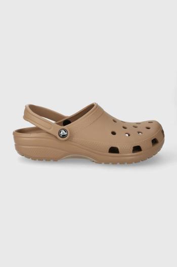 Šľapky Crocs Classic hnedá farba, 10001