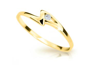 Cutie Diamonds Krásny prsteň zo žltého zlata s diamantom DZ6738-1138-10-X-1 56 mm