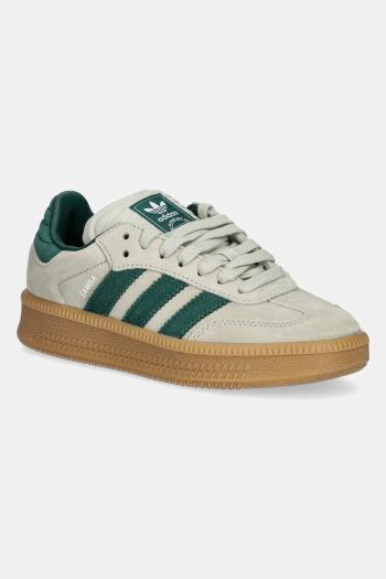 Semišové tenisky adidas Originals SAMBA XLG zelená farba, JQ9886
