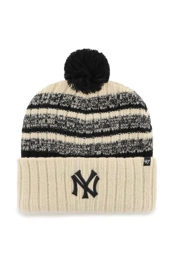 Čiapka 47 brand MLB New York Yankees béžová farba