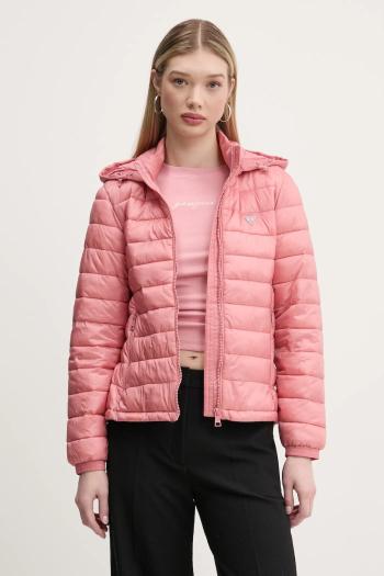 Bunda Guess Jeans ružová farba, prechodná, W5RL99 WHAB2