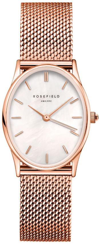 Rosefield The Oval White MOP Mesh Rose Gold OWRMR-OV12