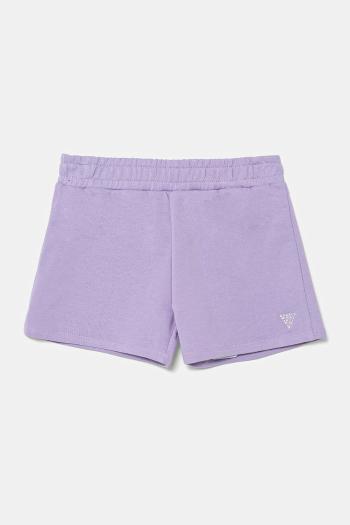 Detské bavlnené šortky Guess fialová farba, jednofarebné, J5GD38 KCRP0