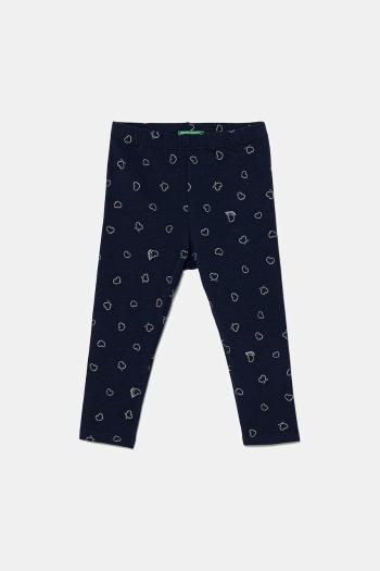 Detské legíny United Colors of Benetton tmavomodrá farba, vzorované, 3SDSGF04U