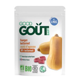 GOOD GOUT BIO Maslová tekvica s jahňacím mäsom 190 g