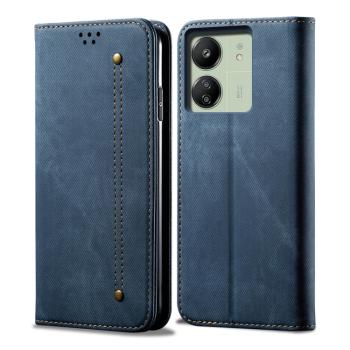 DENIM Peňaženkový kryt pre Xiaomi Redmi 13C / Poco C65 modrý