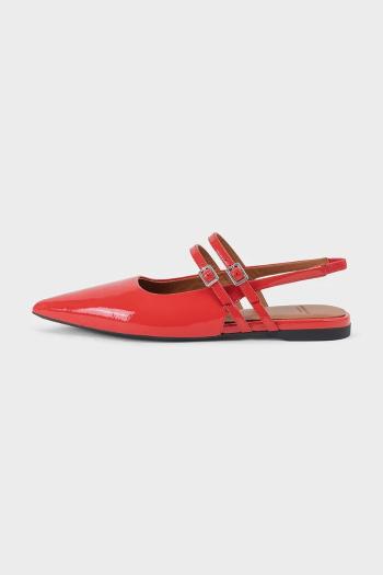 Kožené balerínky Vagabond Shoemakers HERMINE červená farba, s otvorenou pätou, 5733-260-76