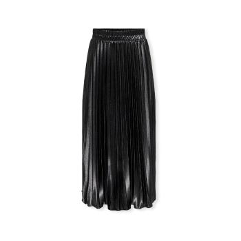 Only  Lyon Pleated Shine Skirt - Black  Sukňa Čierna