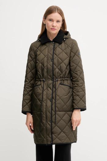 Bunda Dkny zelená farba, prechodná, DLEMPT76