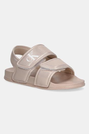 Detské sandále Calvin Klein Jeans béžová farba, V1A2-82062