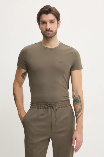Tričko Calvin Klein pánske, zelená farba, jednofarebné, K10K112724