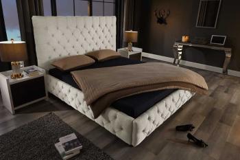 LuxD Dizajnová posteľ Laney Chesterfield 180 x 200 cm prírodná