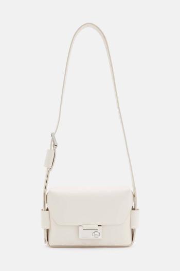 Kožená kabelka AllSaints FRANKIE CROSSBODY biela farba, WB572X