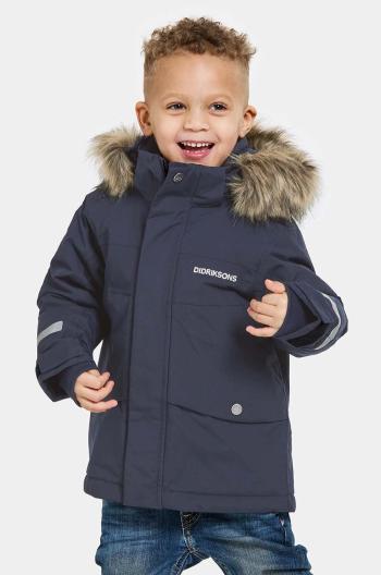 Didriksons BJÄRVEN KIDS PARKA tmavomodrá farba, 505470