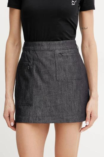 Rifľová sukňa MAX&Co. tmavomodrá farba, mini, puzdrová, 2518101032200