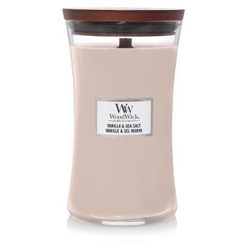 WOODWICK Vonná sviečka veľké sklo Vanilla & Sea Salt 609 g