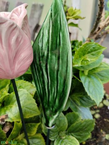 Kerámia levél, tulipánhoz