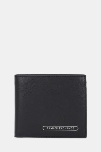 Kožená peňaženka Armani Exchange čierna farba, XM000167 AF12702
