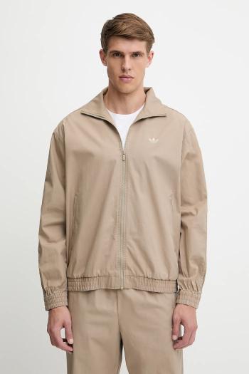 Bavlnená bunda adidas Originals Firebird Jacket béžová farba, prechodná, KC0685
