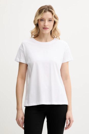 Bavlnené tričko Armani Exchange dámske, biela farba, XW000830 AF10356