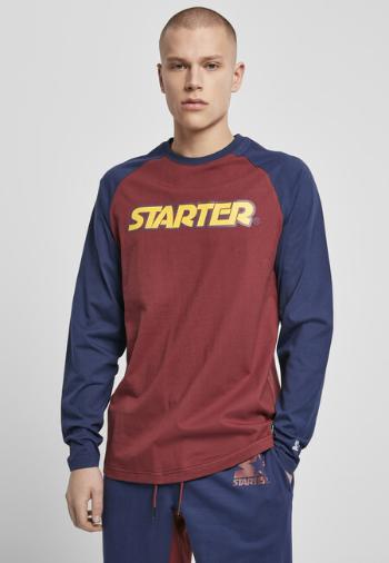 Starter Raglan Longsleeve port/darkblue - M