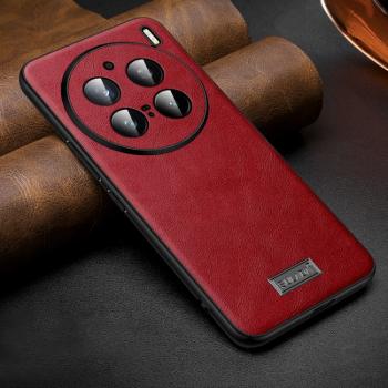 SULADA LEATHER Ochranný kryt Vivo X200 Pro 5G červený