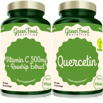 GreenFood Nutrition Quercetin + Vitamin C 500 mg sada na podporu imunitného systému