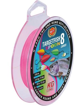 Wft splietaná šnúra targetfish 8 spoon pink 120 m - 0,08 mm 5 kg