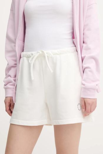 Šortky United Colors of Benetton biela farba, jednofarebné, vysoký pás, 31NB3900Q
