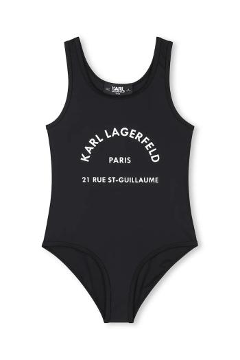 Jednodielne detské plavky Karl Lagerfeld čierna farba, Z30444